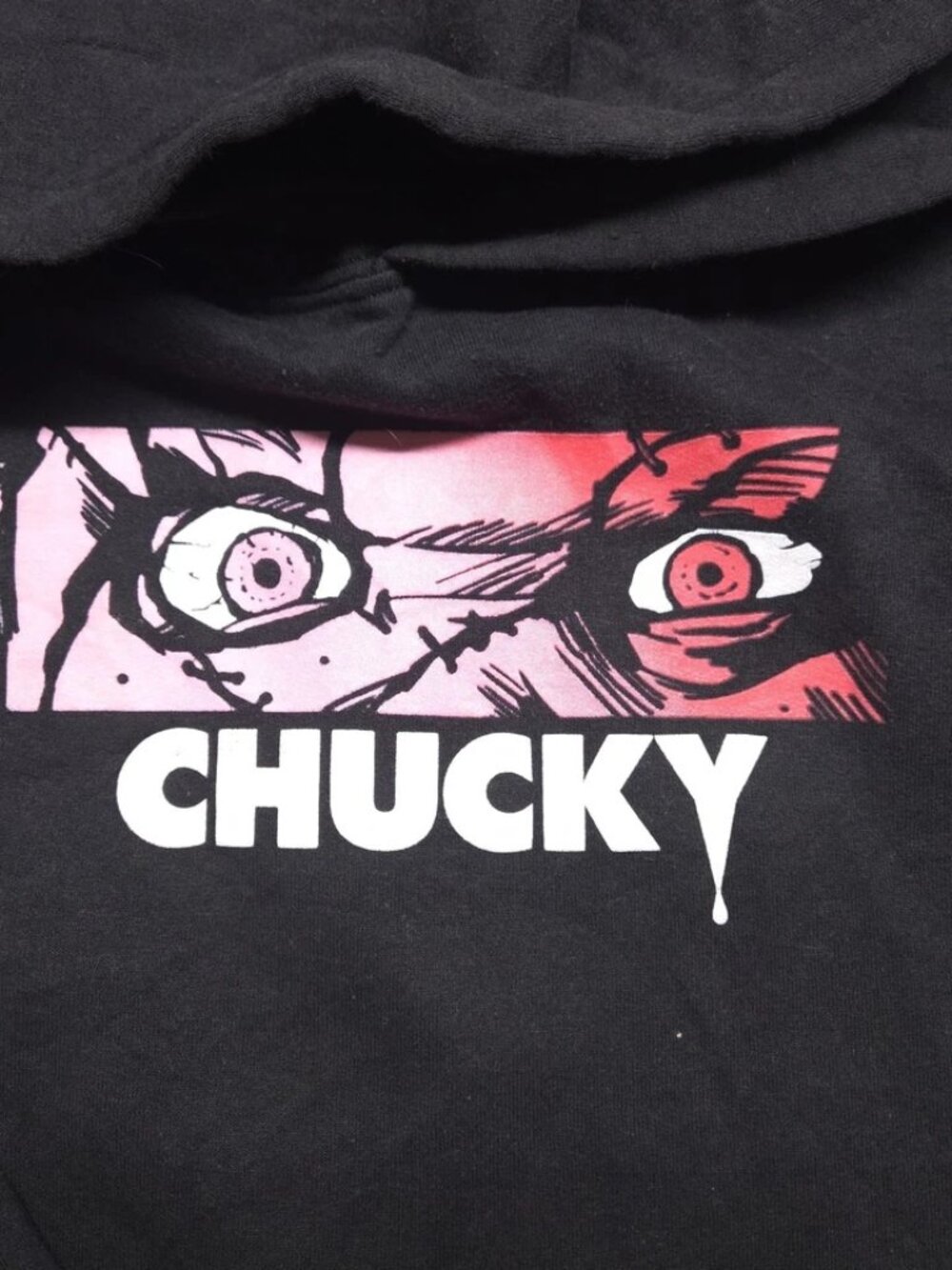 VTG Chucky Hoodie Child’s Play Horror Movie Graphic Black Men’s M - Picture 4 of 6